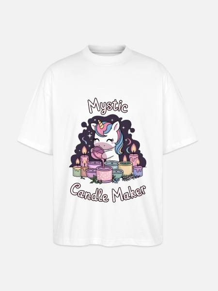Mystic Candle Maker. - Stanley/Stella Oversized Unisex Organic T-shirt Blaster 2.0 - white