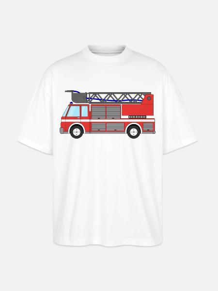 Fire engine Fire engine - Stanley/Stella Oversized Unisex Organic T-shirt Blaster 2.0 - white