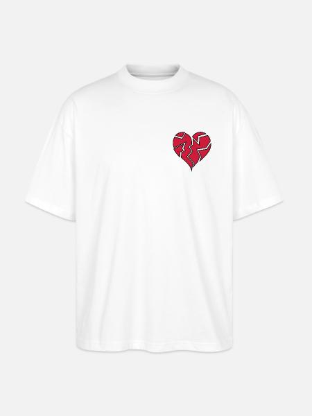 HEARTBROKEN <3 - Stanley/Stella Oversized Unisex Bio T-Shirt Blaster 2.0 - Weiß
