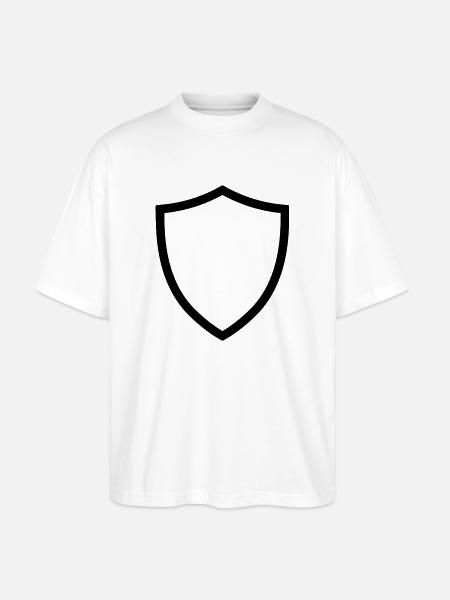 shield icon logo shape security - Stanley/Stella Oversized Unisex Organic T-shirt Blaster 2.0 - white