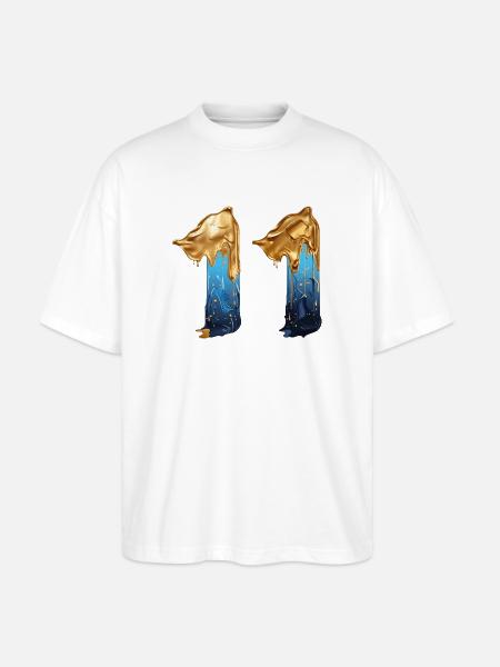 NEJ. 11 NUMMER 11 SEJ 11 ÅRS FØDSELSDAG - Stanley/Stella Oversize Unisex Øko T-shirt Blaster 2.0 - hvid