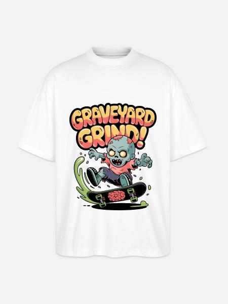 Friedhofs-Grind! - Stanley/Stella Oversized Unisex Bio T-Shirt Blaster 2.0 - Weiß