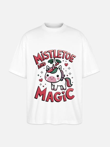 Mistletoe And Magic - Stanley/Stella Oversized Unisex Organic T-shirt Blaster 2.0 - white