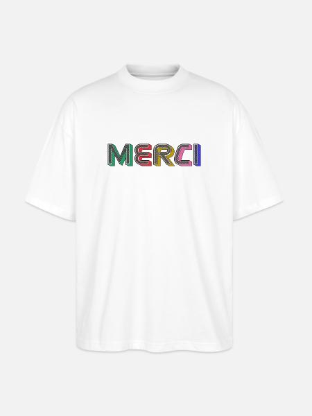 MERCI - T-shirt bio Blaster 2.0 coupe oversize Stanley/Stella Unisexe - blanc