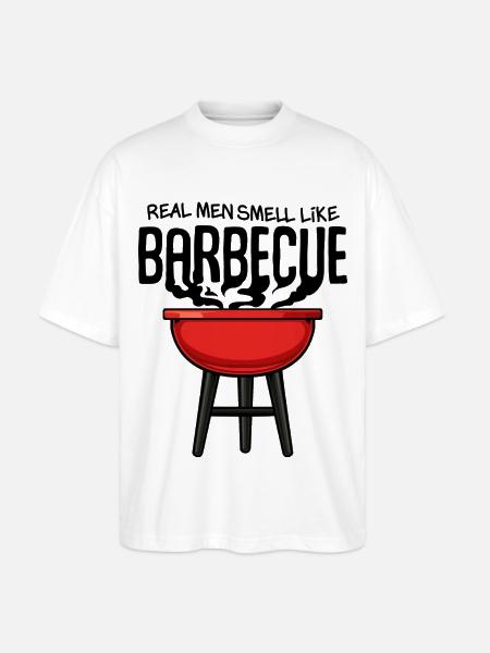 Red Kettle Grill Illustration - T-shirt bio Blaster 2.0 coupe oversize Stanley/Stella Unisexe - blanc
