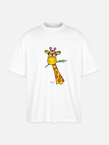 Cute Giraffe - Stanley/Stella Oversized Unisex Organic T-shirt Blaster 2.0 - white