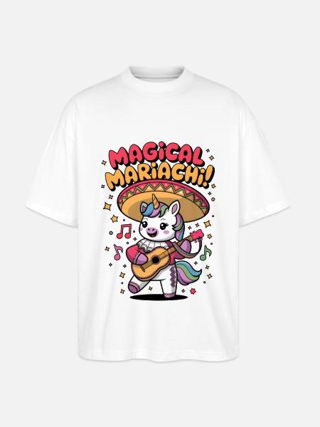 Magical Mariachi - Stanley/Stella Oversized Unisex Organic T-shirt Blaster 2.0 - white