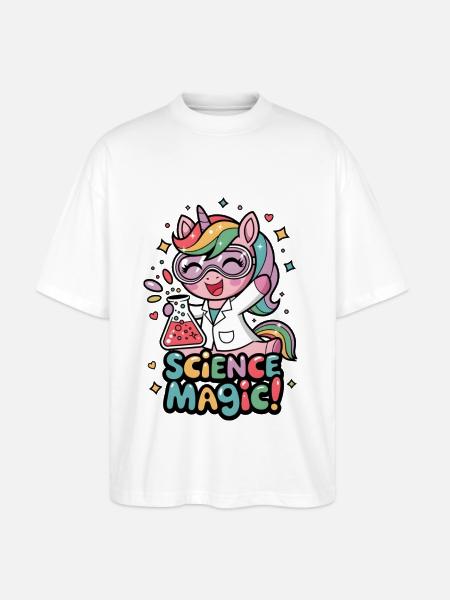 Science Magic! - Stanley/Stella Oversized Unisex Organic T-shirt Blaster 2.0 - white