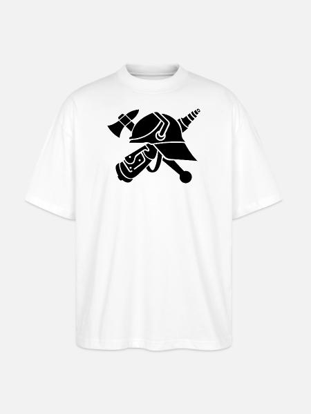 Feuerwehr Logo - Stanley/Stella Oversized Unisex Bio T-Shirt Blaster 2.0 - Weiß