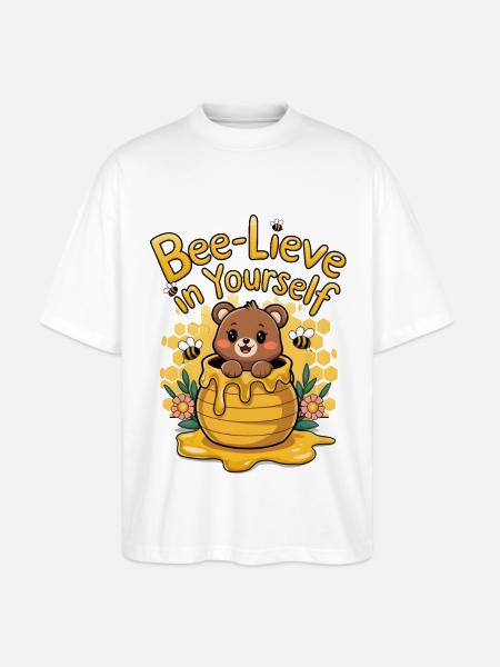 Croyez en vous-même - T-shirt bio Blaster 2.0 coupe oversize Stanley/Stella Unisexe - blanc