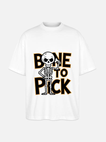 Bone To Pick - Stanley/Stella Oversized Unisex Organic T-shirt Blaster 2.0 - white