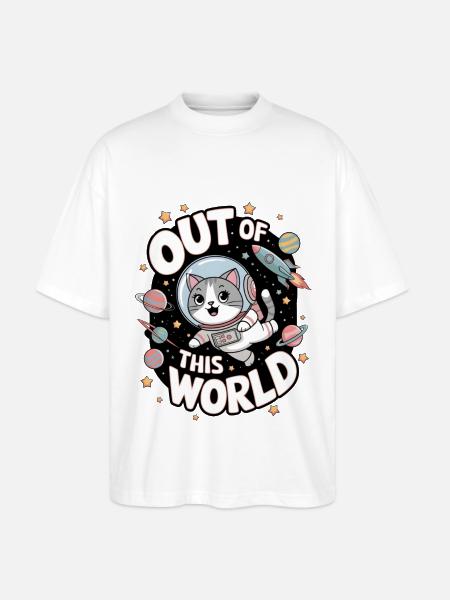 Out Of This World - Stanley/Stella Oversized Unisex Organic T-shirt Blaster 2.0 - white
