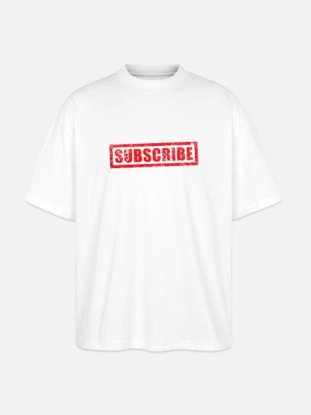 subscribe grunge stamp - Stanley/Stella Oversized Unisex Organic T-shirt Blaster 2.0 - white