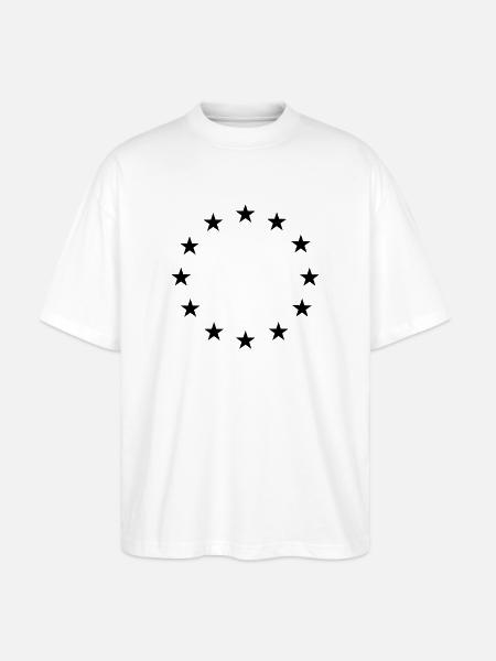 Star Circle Logo - Stanley/Stella Oversized Unisex Organic T-shirt Blaster 2.0 - white