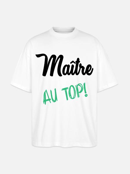 MAITRE. MAÎTRESSE. MERCI - T-shirt bio Blaster 2.0 coupe oversize Stanley/Stella Unisexe - blanc