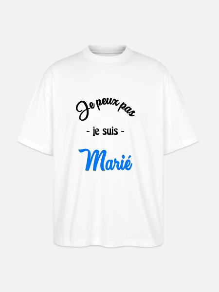 JE PEUX PAS. MARIE - T-shirt bio Blaster 2.0 coupe oversize Stanley/Stella Unisexe - blanc