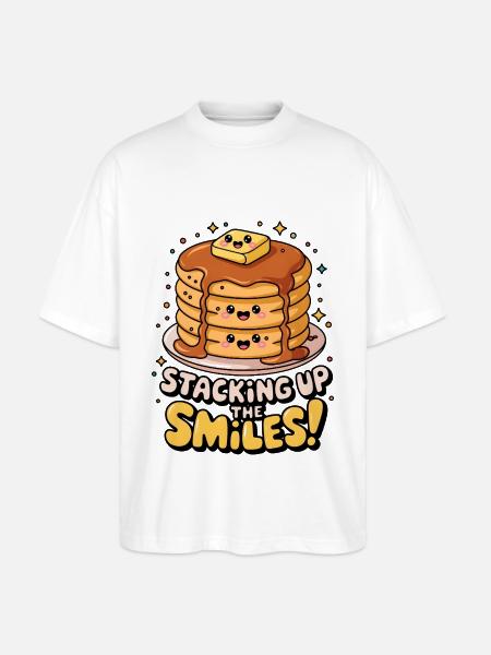 Staking Up The Smiles! - Stanley/Stella Oversized Unisex Organic T-shirt Blaster 2.0 - white