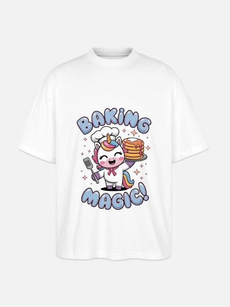 Baking Magic! - Stanley/Stella Oversized Unisex Organic T-shirt Blaster 2.0 - white