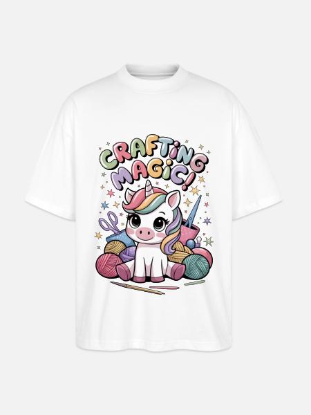 Crafting Magic! - Stanley/Stella Oversized Unisex Organic T-shirt Blaster 2.0 - white