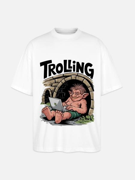 Trolling - Stanley/Stella Oversized Unisex Organic T-shirt Blaster 2.0 - white