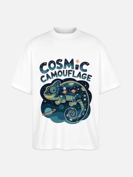 Cosmic Camouflage - Stanley/Stella Oversized Unisex Organic T-shirt Blaster 2.0 - white