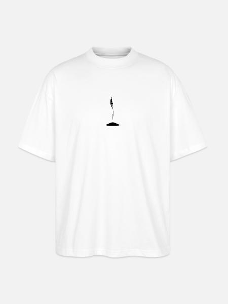 Jumping person on trampoline - Stanley/Stella Oversized Unisex Organic T-shirt Blaster 2.0 - white