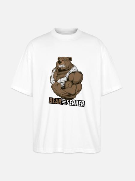 Bearserker - Stanley/Stella Oversized Unisex Organic T-shirt Blaster 2.0 - white