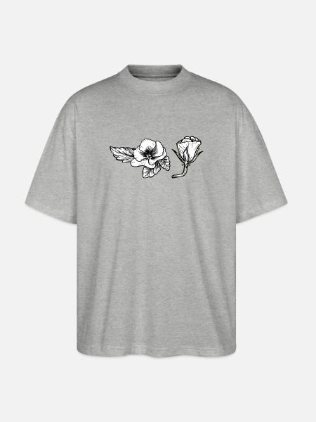 Pensée - T-shirt bio Blaster 2.0 coupe oversize Stanley/Stella Unisexe - gris chiné