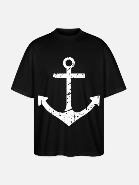 anchor - Stanley/Stella Oversized Unisex Organic T-shirt Blaster 2.0 - black