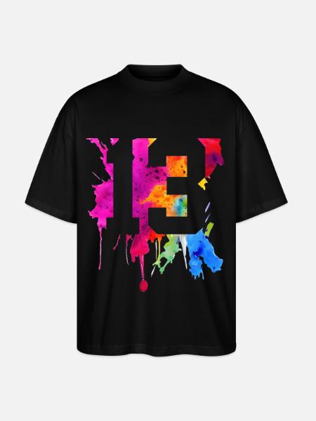 13 ANS 13E ANNIVERSAIRE - T-shirt bio Blaster 2.0 coupe oversize Stanley/Stella Unisexe - noir
