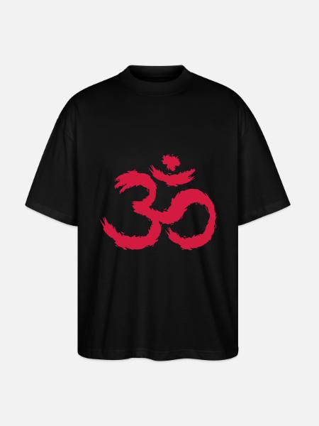 Om symbool hindoeïsme - Stanley/Stella Uniseks oversized bio T-shirt Blaster 2.0 - zwart