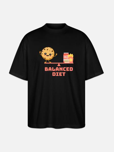 équilibré cookie fastfood Régime - T-shirt bio Blaster 2.0 coupe oversize Stanley/Stella Unisexe - noir