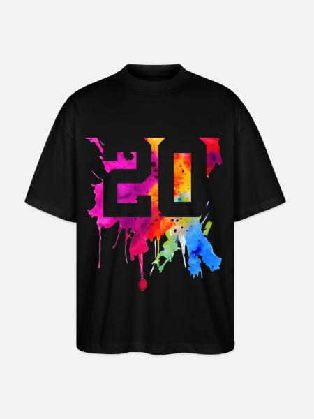 20 ANS 20 ANNIVERSAIRE - T-shirt bio Blaster 2.0 coupe oversize Stanley/Stella Unisexe - noir