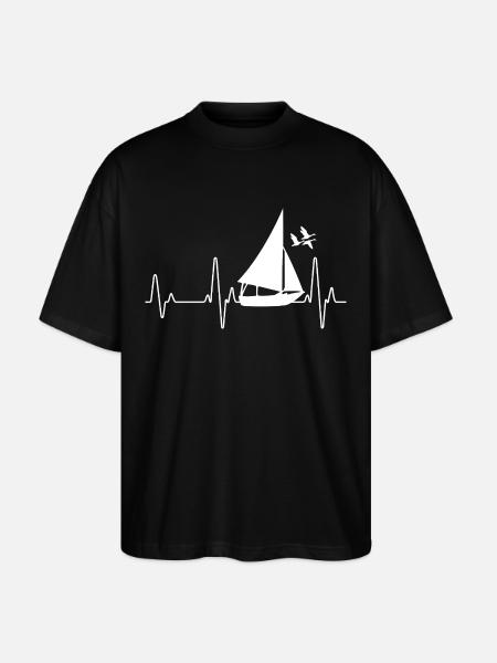 Segeln - Stanley/Stella Oversized Unisex Bio T-Shirt Blaster 2.0 - Schwarz