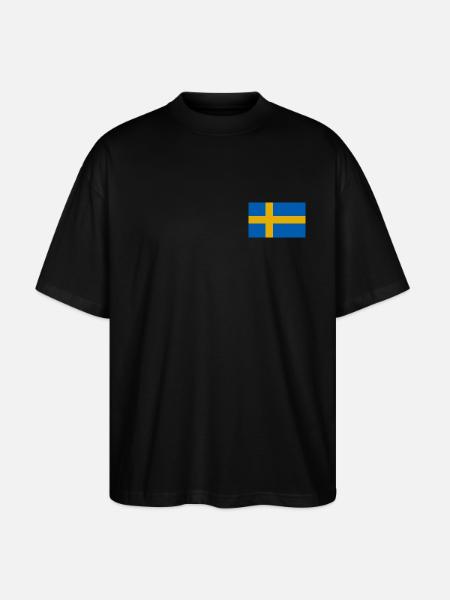 Schweden Flagge - Stanley/Stella Oversized Unisex Bio T-Shirt Blaster 2.0 - Schwarz