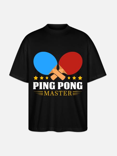 Ping-pong - T-shirt bio Blaster 2.0 coupe oversize Stanley/Stella Unisexe - noir