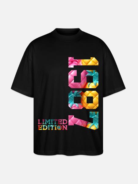 39TH BIRTHDAY LIMITED EDITION 1987 - Stanley/Stella Oversized Unisex Organic T-shirt Blaster 2.0 - black