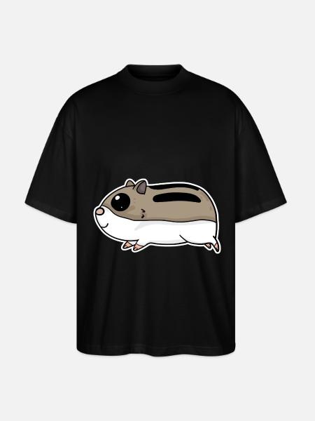 Hamster mignon - T-shirt bio Blaster 2.0 coupe oversize Stanley/Stella Unisexe - noir