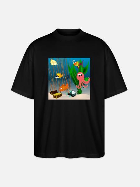 Marine life - Stanley/Stella Oversized Unisex Organic T-shirt Blaster 2.0 - black