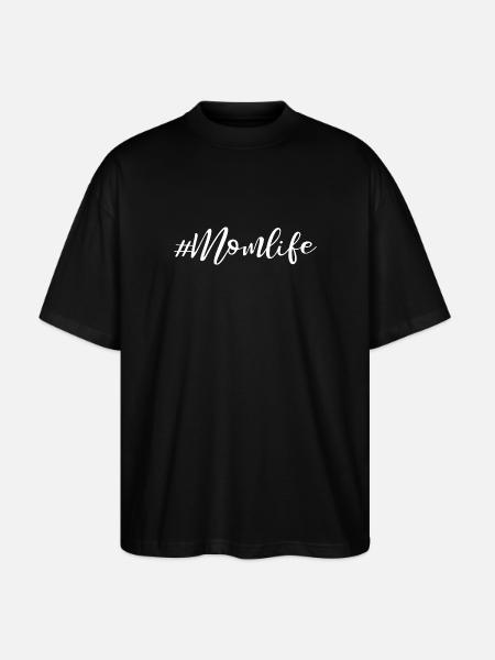 Momlife - Slogan Design - Stanley/Stella Oversized Unisex Organic T-shirt Blaster 2.0 - black