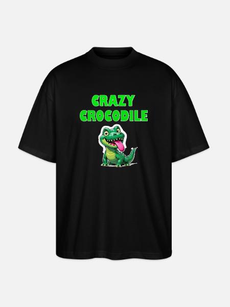Crazy Crocodile - Stanley/Stella Oversized Unisex Organic T-shirt Blaster 2.0 - black