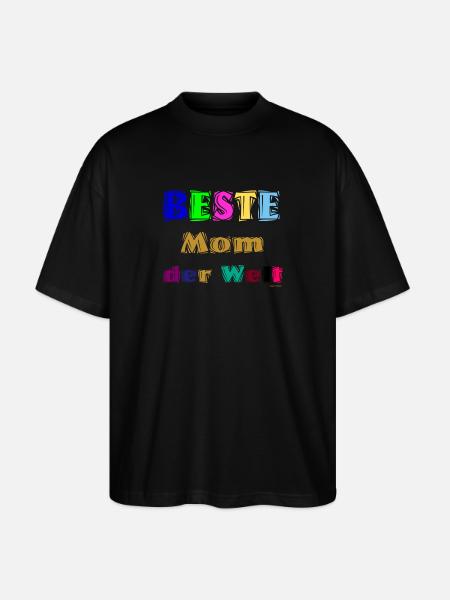 Beste Mutter der Welt - Stanley/Stella Oversized Unisex Bio T-Shirt Blaster 2.0 - Schwarz