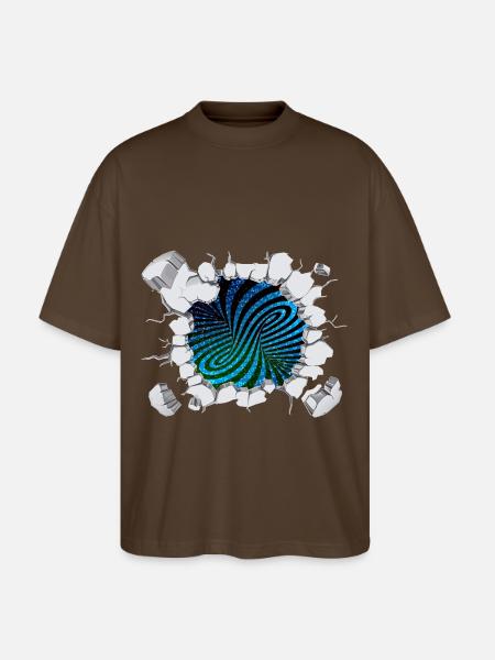 Matrix wirbelstrom bricht aus - Stanley/Stella Oversized Unisex Bio T-Shirt Blaster 2.0 - Dunkelbraun