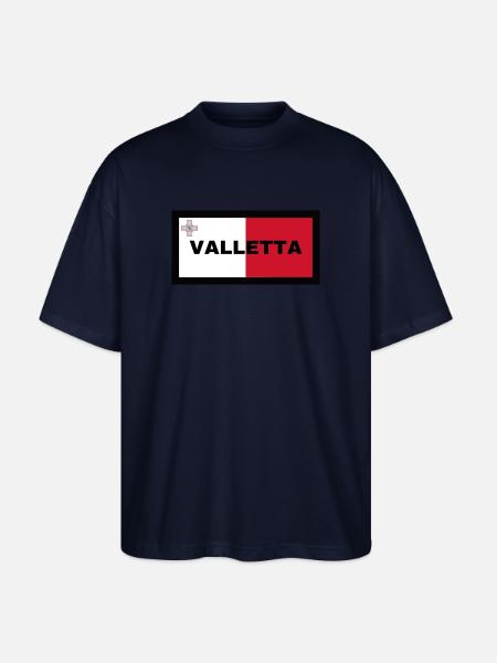 La Valette à Malte Drapeau - T-shirt bio Blaster 2.0 coupe oversize Stanley/Stella Unisexe - marine