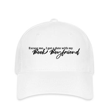 Book Boyfriend black typo - Flexfit Cap - Weiß - Vorne
