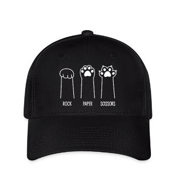 Rock Paper Scissors - Flexfit Cap - Schwarz - Vorne