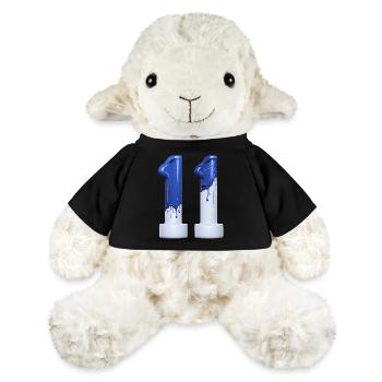 NR. 11 NUMMER 11 BLAU WEIß 11. GEBURTSTAG - MiniFeet® Schaf Annika - Schwarz - Vorne