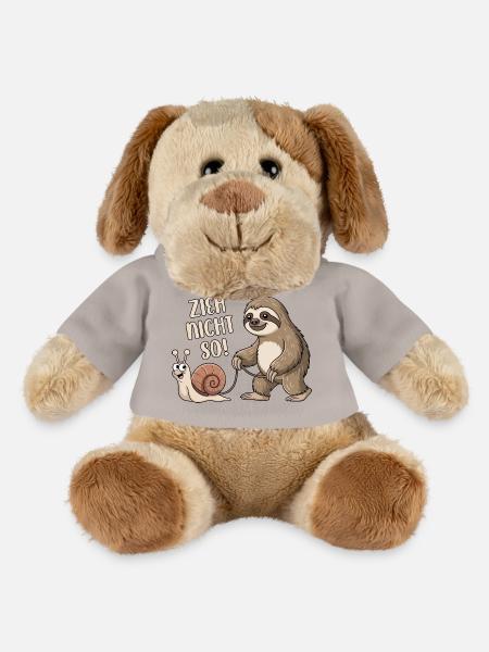 Zieh nicht so - Schnecke und Faultier - MiniFeet® Hund Helge - Taupe - Vorne