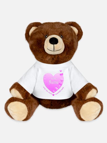beste Mama - MiniFeet® RecycelBär® Braun - Weiß