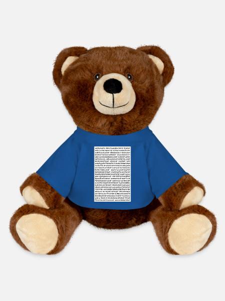 Plakat der Schimpfwörter - MiniFeet® RecycelBär® Braun - Königsblau